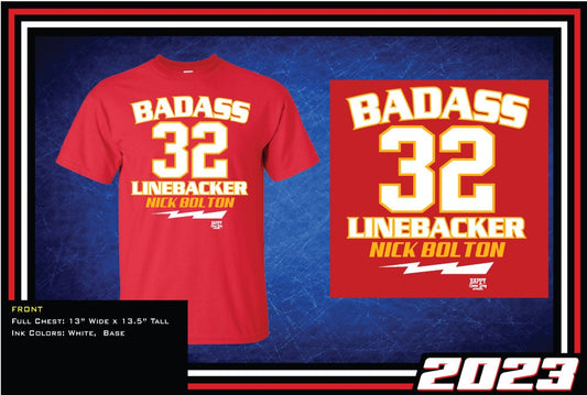 Badass Linebacker 32 T-Shirt